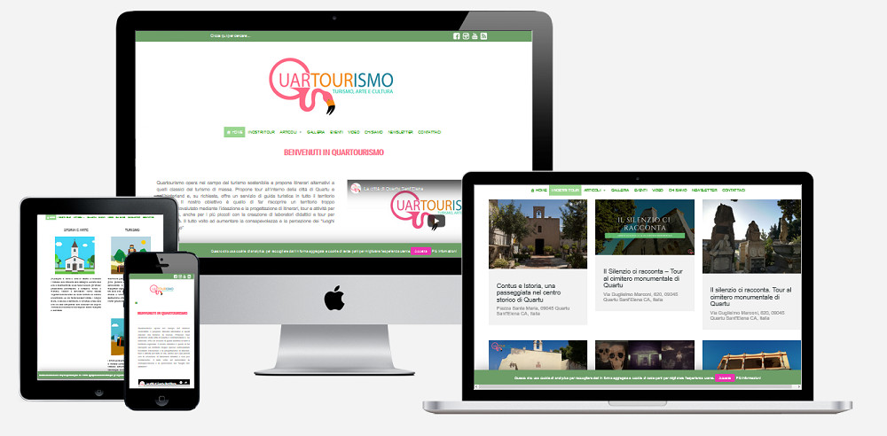 mockup sito web quartourismo