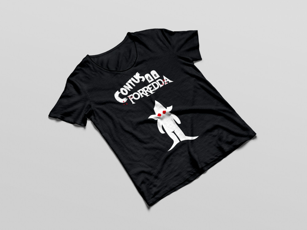 t-shirt nera "contus de forredda"