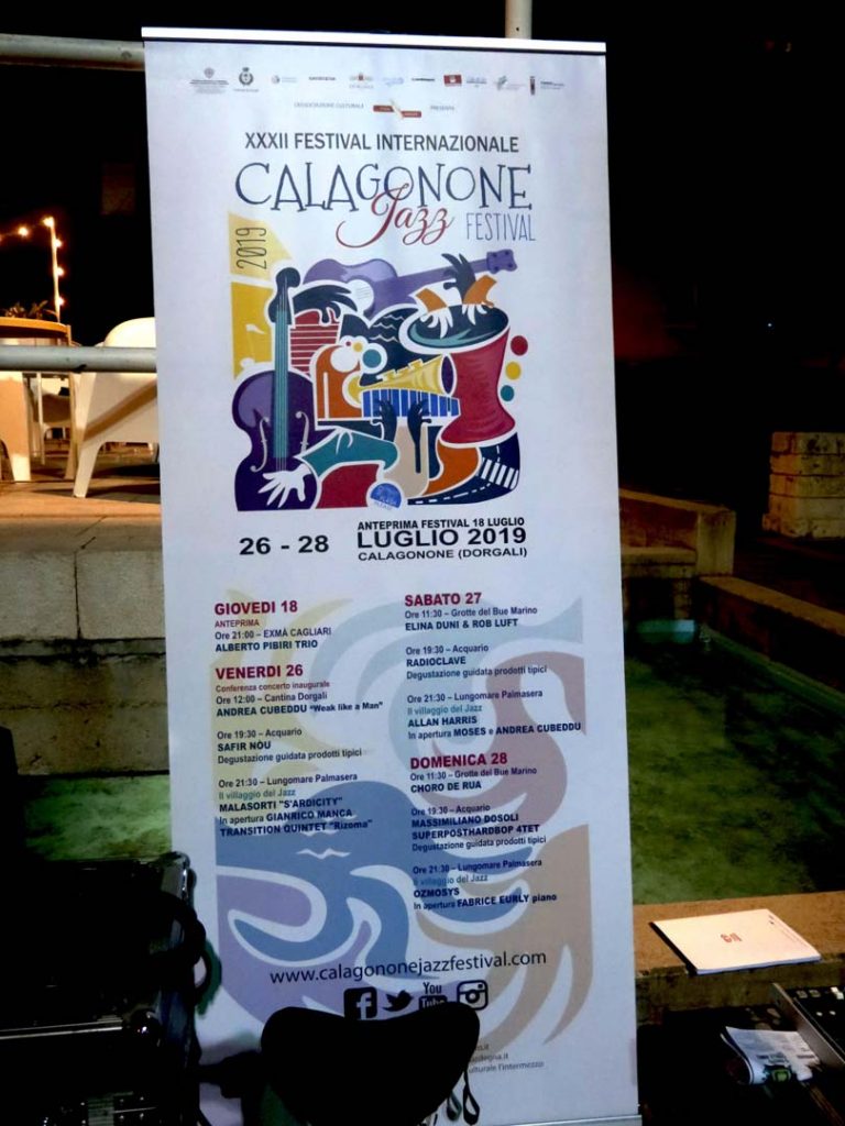 fotografie della mia grafica al calagonone jazz 2019