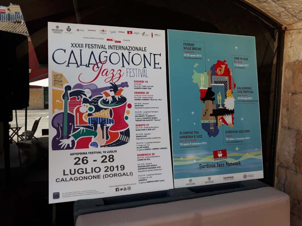 fotografie della mia grafica al calagonone jazz 2019